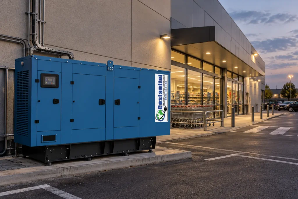 vendita gruppo elettrogeno noleggio cantieri supermercato azienda
